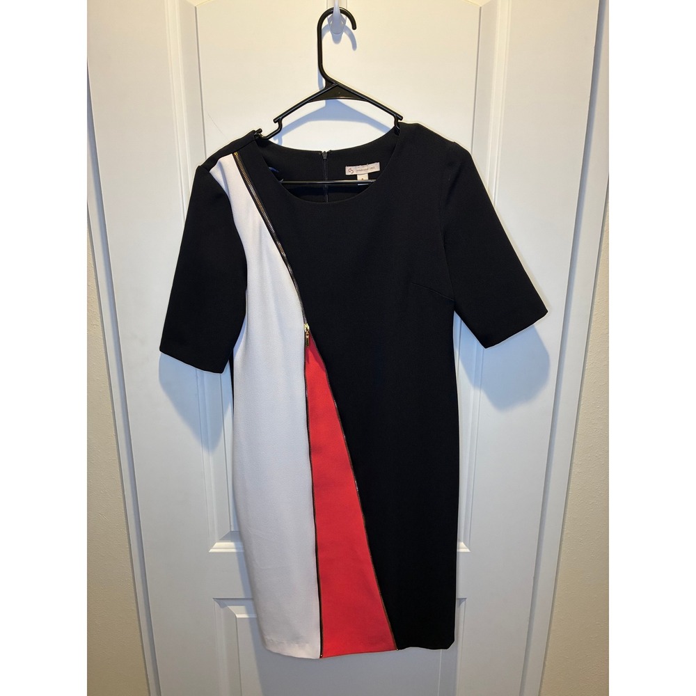DB Navy, Coral, and‎ White dress with zipper Size 6